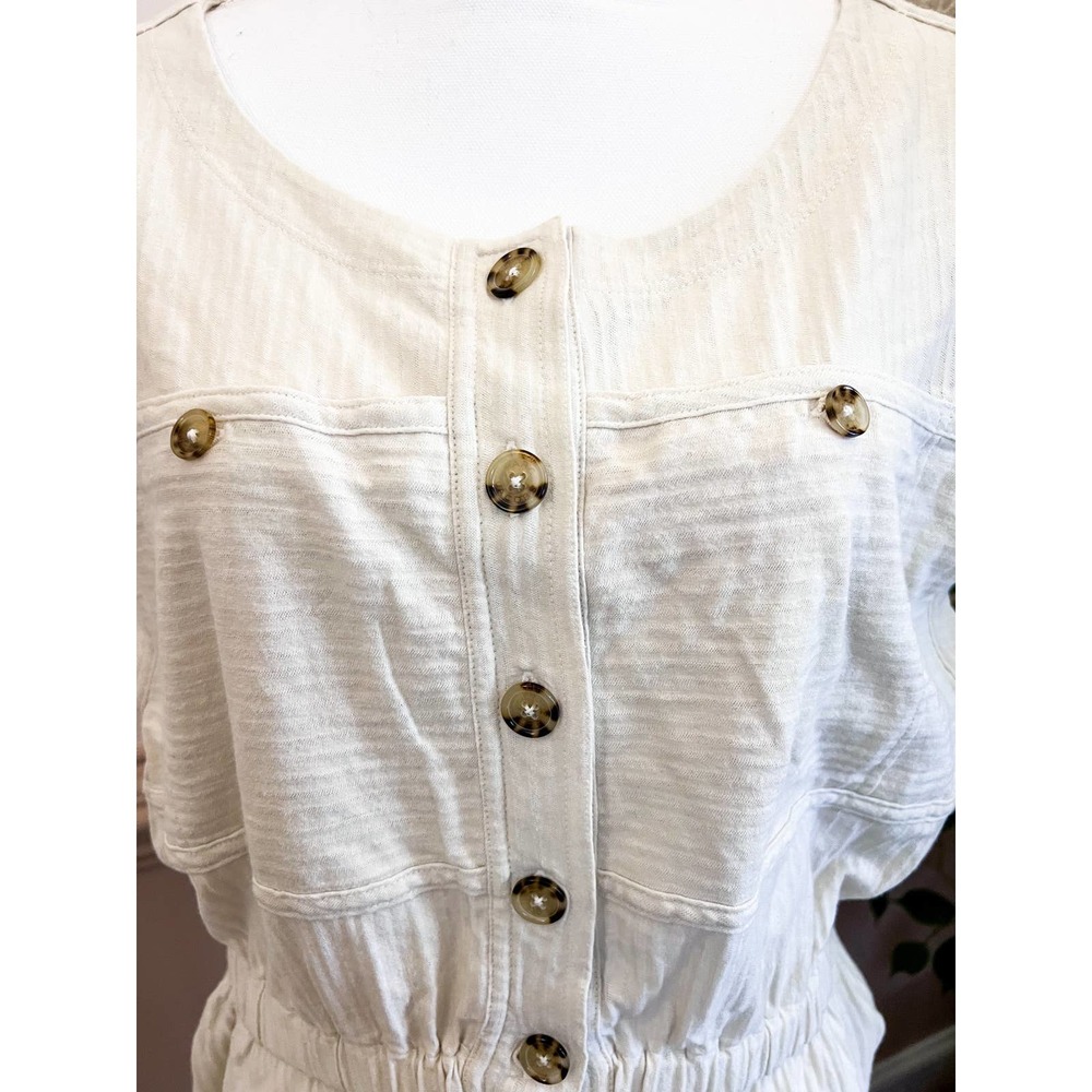 Marc Jacobs Fresh Cream Soft Cotton Blend Dress Size L NWT - Picture 2 of 9